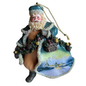 Vintage Thomas Kinkade Bounty Of Good Things Santa Claus Ornament